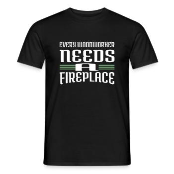 tree feller arboriculture jackhammer - Men's T-Shirt - black - Front - AI Model Male 178 light (178cm)