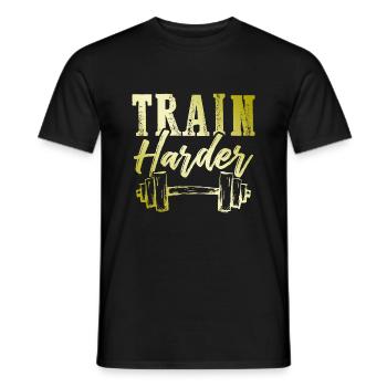 entraîner des spruch durs - T-shirt homme - noir - Devant - AI Model Male 178 light (178cm)