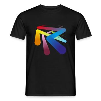 Colors pipelines - Men's T-Shirt - black - Front - AI Model Male 178 light (178cm)