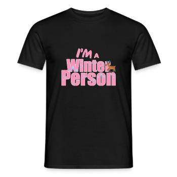 Winter - Winterspruch - Männer T-Shirt - Schwarz - Vorne - AI Model Male 178 light (178cm)