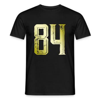 Symbole numérique 84 - T-shirt homme - noir - Devant - AI Model Male 178 light (178cm)