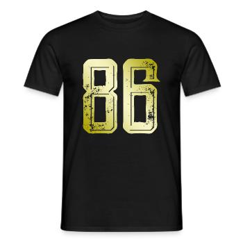 Symbole numérique 86 - T-shirt homme - noir - Devant - AI Model Male 178 light (178cm)