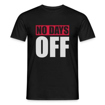 pas de jours de congé devis - T-shirt homme - noir - Devant - AI Model Male 178 light (178cm)