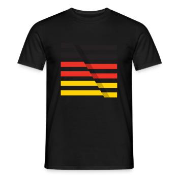 Germany flag flag minimalist - Men's T-Shirt - black - Front - AI Model Male 178 light (178cm)