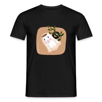 Tasse de spiritueux - T-shirt homme - noir - Devant - AI Model Male 178 light (178cm)