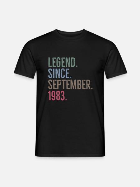 Legend Since September 1983 - Men's T-Shirt - black