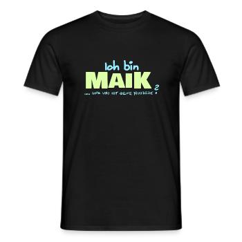 Maik - Männer T-Shirt - Schwarz - Vorne - AI Model Male 178 light (178cm)