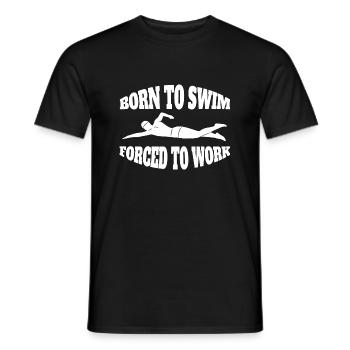 Swimmer Swimming Club Swimming Mrs. Schwimmer - Men's T-Shirt - black - Front - AI Model Male 178 light (178cm)