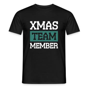 Xmas Team - Men's T-Shirt - black - Front - AI Model Male 178 light (178cm)
