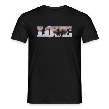 Nature in a love Wonderful views - Men's T-Shirt - black - Front - AI Model Male 178 light (178cm)