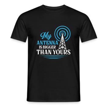 Mon antenne est plus grande que la vôtre Opérateur amateur - T-shirt homme - noir - Devant - AI Model Male 178 light (178cm)