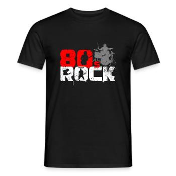 Amateur de musique rock vintage des années 80 - T-shirt homme - noir - Devant - AI Model Male 178 light (178cm)