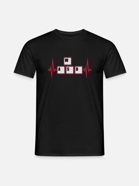 WASD Keyboard Keys Gamer - Men's T-Shirt - black