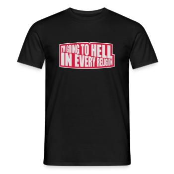 En allant en enfer - T-shirt homme - noir - Devant - AI Model Male 178 light (178cm)