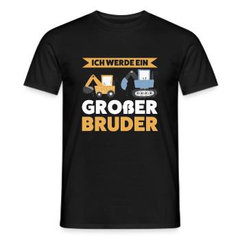 Großer Bruder Bagger Kinder Geschenk - Männer T-Shirt - Schwarz - Vorne - AI Model Male 178 light (178cm)