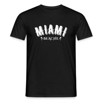 Miami Beach - T-shirt homme - noir - Devant - AI Model Male 178 light (178cm)