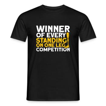 Concours unijambiste Cadeau pour amputés - T-shirt homme - noir - Devant - AI Model Male 178 light (178cm)