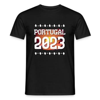 Portugal 2023 - Men's T-Shirt - black - Front - AI Model Male 178 light (178cm)