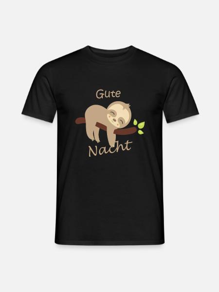 kinder gute nacht faultier - Männer T-Shirt - Schwarz