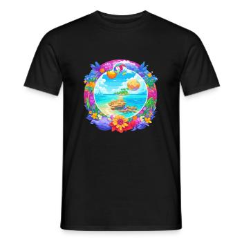 L’été vraiment loin - T-shirt homme - noir - Devant - AI Model Male 178 light (178cm)