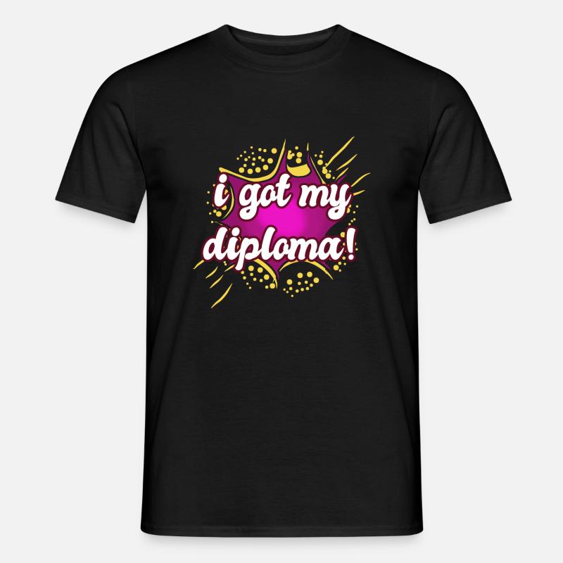 Abschlussfeier - Diplom - Männer T-Shirt - Schwarz