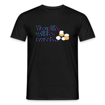Votre vie sera douce - T-shirt homme - noir - Devant - AI Model Male 178 light (178cm)