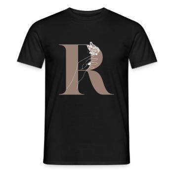 Letter R Magic butterfly - Men's T-Shirt - black - Front - AI Model Male 178 light (178cm)