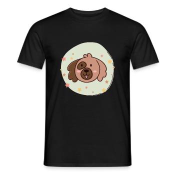 Hund - Männer T-Shirt - Schwarz - Vorne - AI Model Male 178 light (178cm)