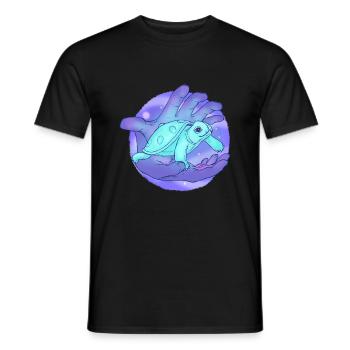 Cute Handpan Turtle - Männer T-Shirt - Schwarz - Vorne - AI Model Male 178 light (178cm)