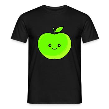 pomme - T-shirt homme - noir - Devant - AI Model Male 178 light (178cm)