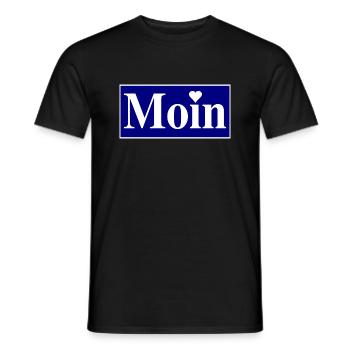 Moin - Männer T-Shirt - Schwarz - Vorne - AI Model Male 178 light (178cm)