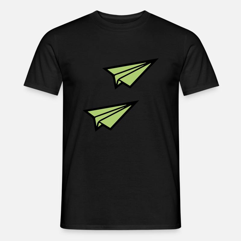 papierflieger 2 - Männer T-Shirt - Schwarz