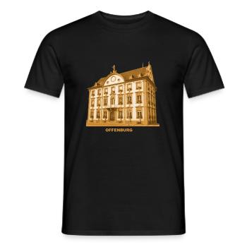 Offenburg Rathaus Ortenaukreis Baden-Württemberg - Men's T-Shirt - black - Front - AI Model Male 178 light (178cm)