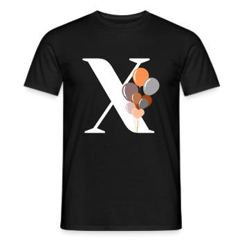 Brief x Geburtstagsballon - Männer T-Shirt - Schwarz - Vorne - AI Model Male 178 light (178cm)