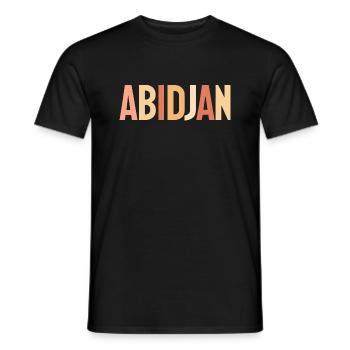 Abidjan - T-shirt homme - noir - Devant - AI Model Male 178 light (178cm)