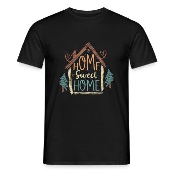 Home Sweet Home Home Owner Housewarming - Men's T-Shirt - black - Front - AI Model Male 178 light (178cm)