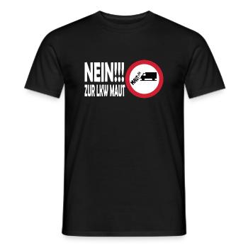 Nein zur LKW Maut - Männer T-Shirt - Schwarz - Vorne - AI Model Male 178 light (178cm)