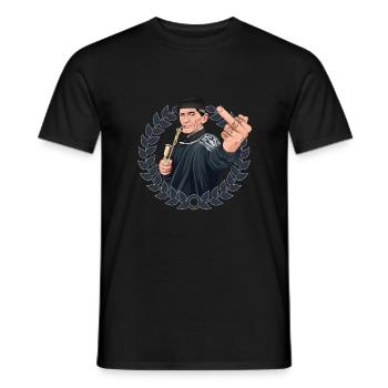 Rieser Grantler // Illustration - Männer T-Shirt - Schwarz - Vorne - AI Model Male 178 light (178cm)