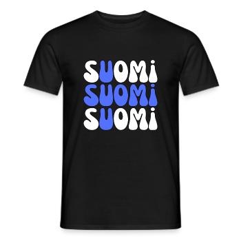 Finlande Finlande Finlande Groovy Vibe - T-shirt homme - noir - Devant - AI Model Male 178 light (178cm)