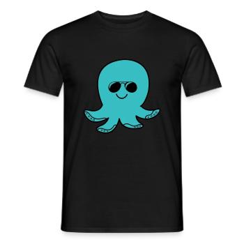 Poulpe Cool - T-shirt homme - noir - Devant - AI Model Male 178 light (178cm)