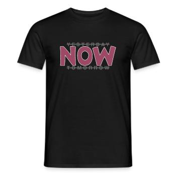 Vivre maintenant - vivre dans l’ici et maintenant - T-shirt homme - noir - Devant - AI Model Male 178 light (178cm)