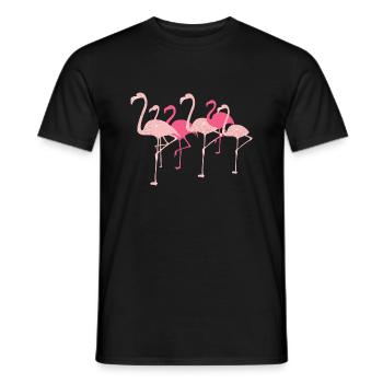 Flamingo flamant rose - T-shirt homme - noir - Devant - AI Model Male 178 light (178cm)