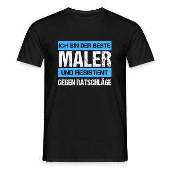 Peintre résistant - T-shirt homme - noir - Devant - AI Model Male 178 light (178cm)