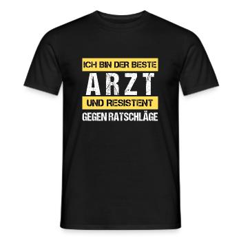 Médecin résistant - T-shirt homme - noir - Devant - AI Model Male 178 light (178cm)