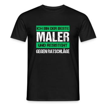 Peintre résistant - T-shirt homme - noir - Devant - AI Model Male 178 light (178cm)