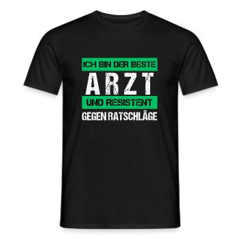 Resistenter Arzt - Männer T-Shirt - Schwarz - Vorne - AI Model Male 178 light (178cm)