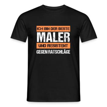 Peintre résistant - T-shirt homme - noir - Devant - AI Model Male 178 light (178cm)