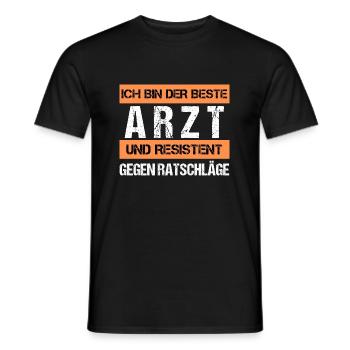 Médecin résistant - T-shirt homme - noir - Devant - AI Model Male 178 light (178cm)