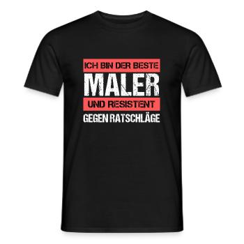 Peintre résistant - T-shirt homme - noir - Devant - AI Model Male 178 light (178cm)