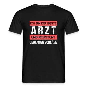 Resistenter Arzt - Männer T-Shirt - Schwarz - Vorne - AI Model Male 178 light (178cm)